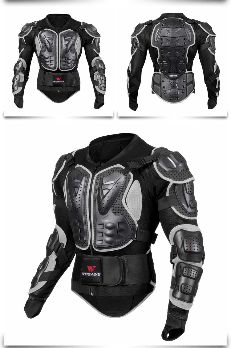 WOSAWE Men Motorcycle Jacket Armor Full Motorcycle Body Armor Racing Motocross Jacket Protective Armor Sports Protective Gear