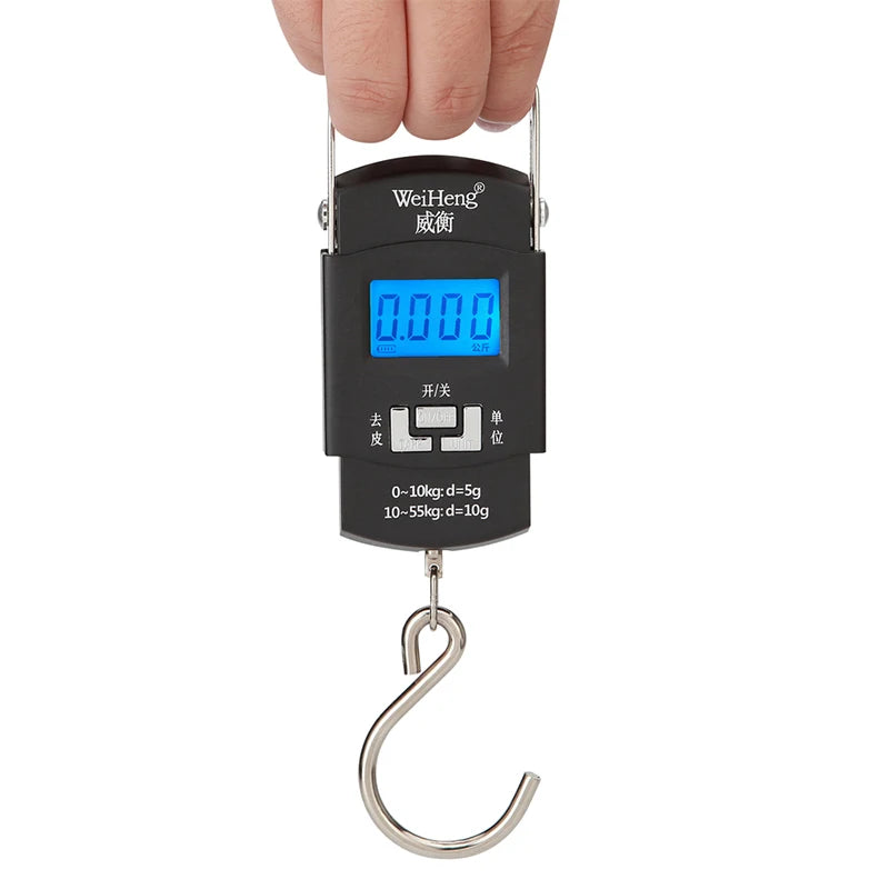 55kg/10g USB Charging Electronic Digital Scale Hanging Hook Fishing Travel Double Precision Luggage Weight Scale Balance Scales