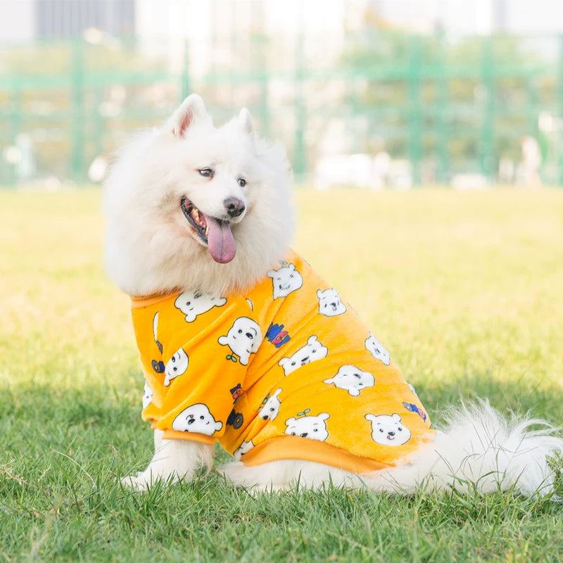 Pet Clothes Dog Pet Costume Golden Retriever Medium Large Dog German Shepherd Husky Samoyed Thickened Two Feet Autumn and Winter Clothes