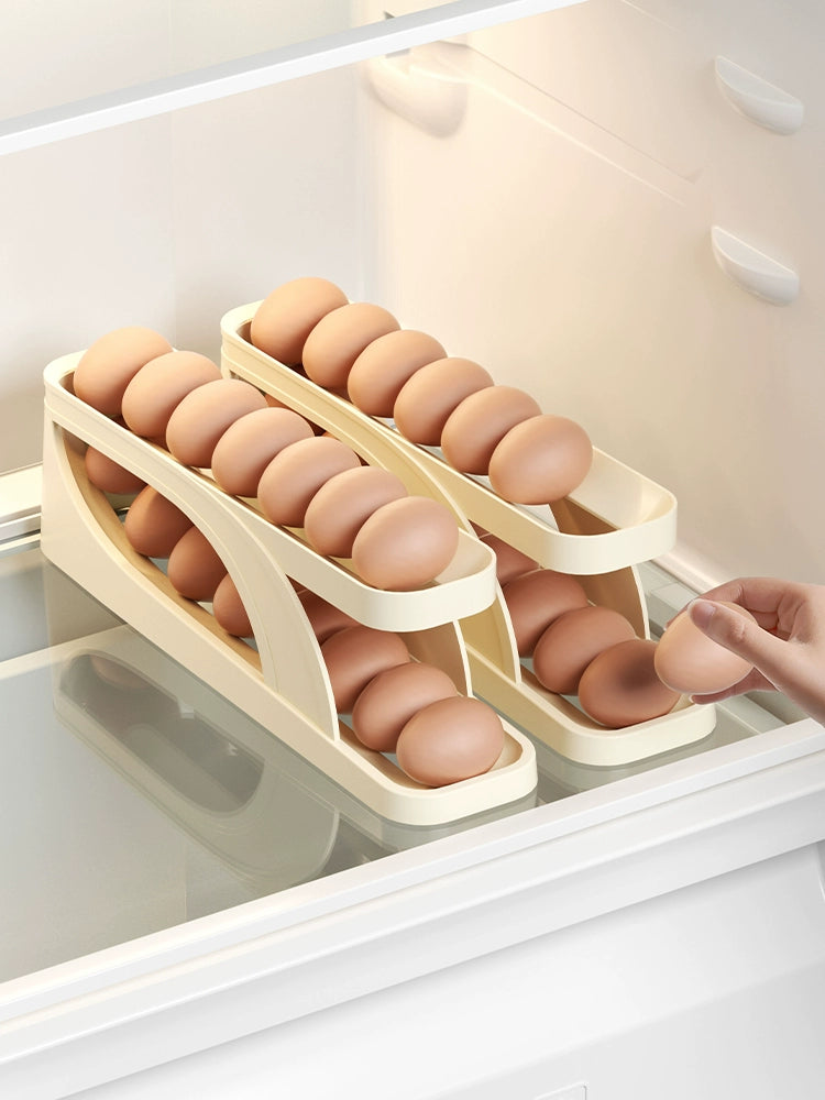 Egg Storage Box Refrigerator with Egg Holder Slide Rolling Support for Egg Cutter Special Preservation Finishing Box