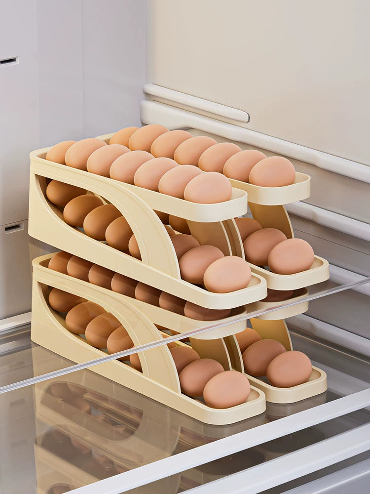 Egg Storage Box Refrigerator with Egg Holder Slide Rolling Support for Egg Cutter Special Preservation Finishing Box