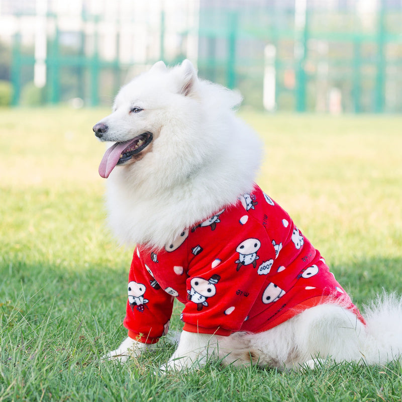 Pet Clothes Dog Pet Costume Golden Retriever Medium Large Dog German Shepherd Husky Samoyed Thickened Two Feet Autumn and Winter Clothes