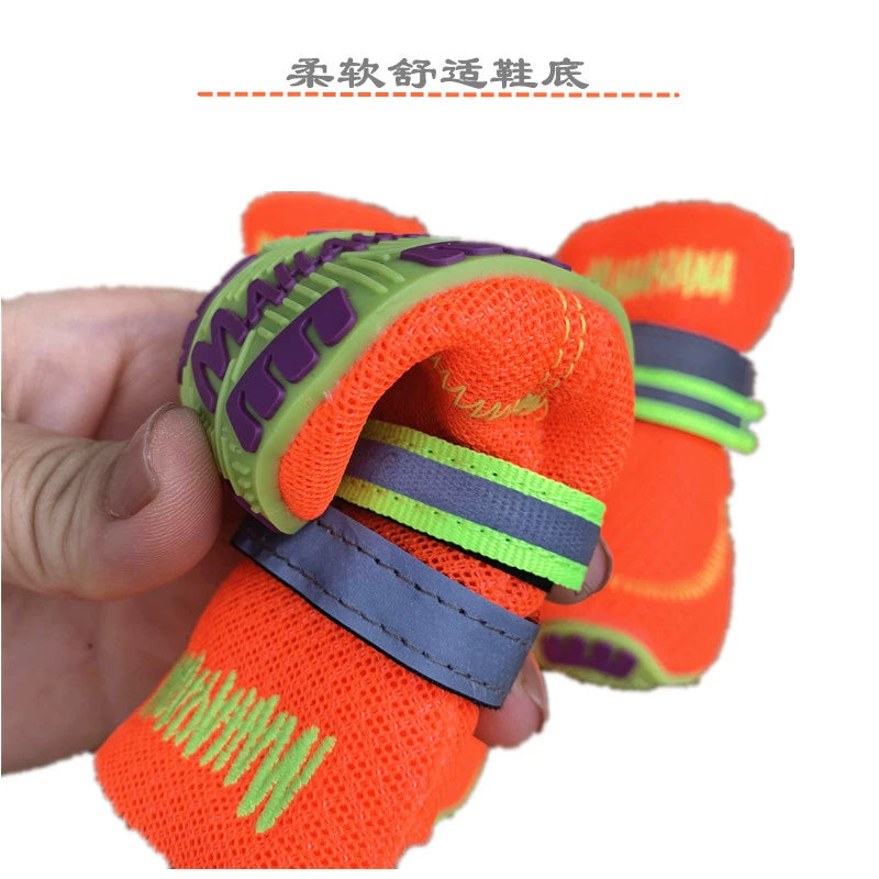 Mahayana Pet Dog Shoes Breathable Non-Stinky Feet Non-Slip Wear-Resistant Small Big Dog Teddy Side Animal Bucket Golden Retriever Shoes