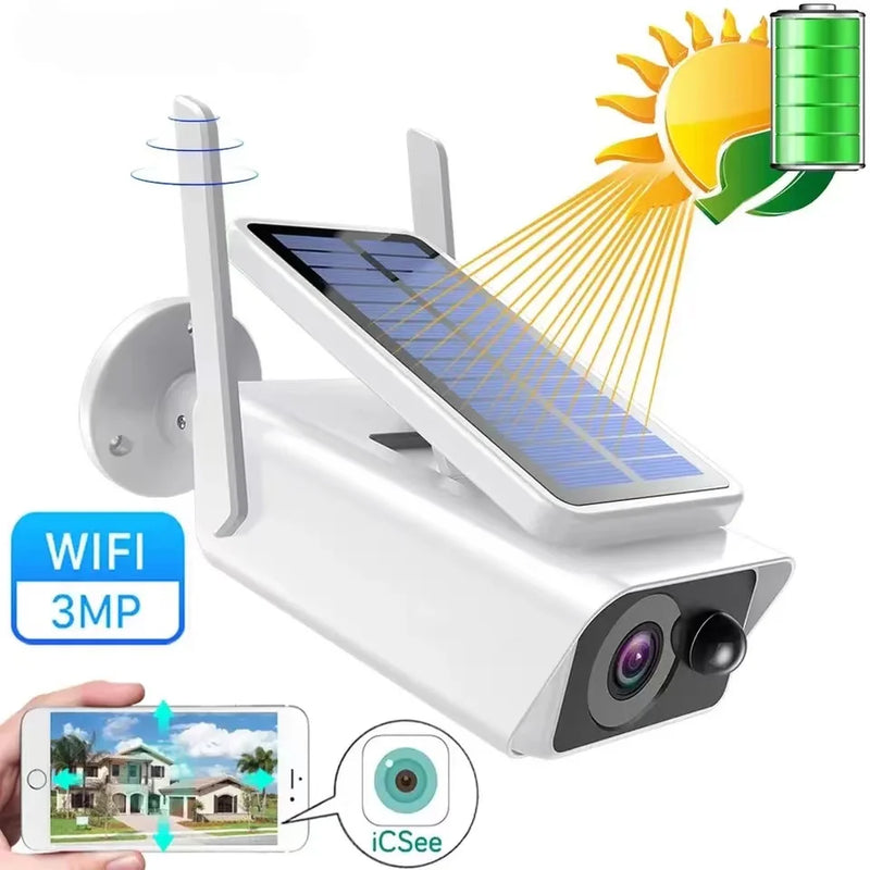 Solar Battery WiFi Camera Outdoor Surveillance Security Camera IP66 PIR Alarm Night Vision CCTV IP Camera