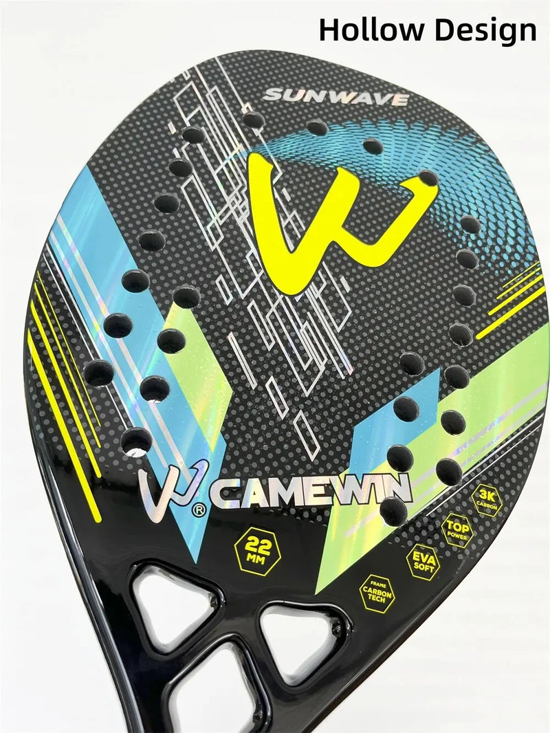 AliExpress Collection Beach Tennis Racket 3K Camewin Full Carbon Fiber Rough Surface Outdoor Sports Ball Racket For Men Women