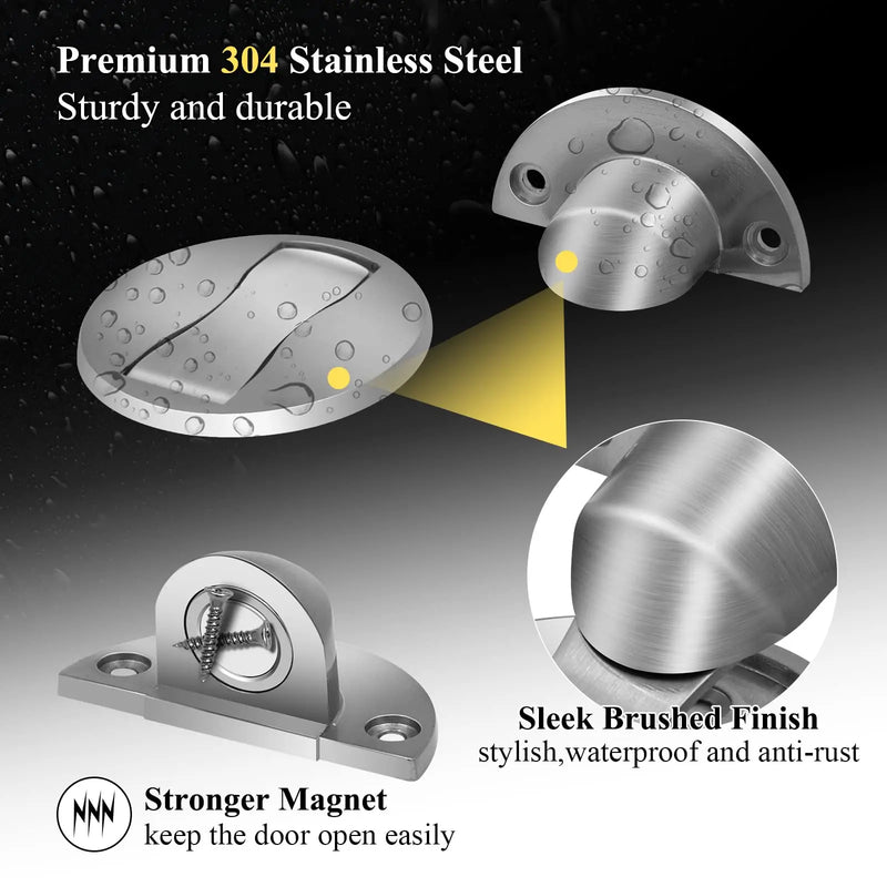 Punch Free Anti-collision Invisible Strong Magnetic Zinc alloy Door Stopper Door Holders Catch Floor Mounted Nail-free Door Stop