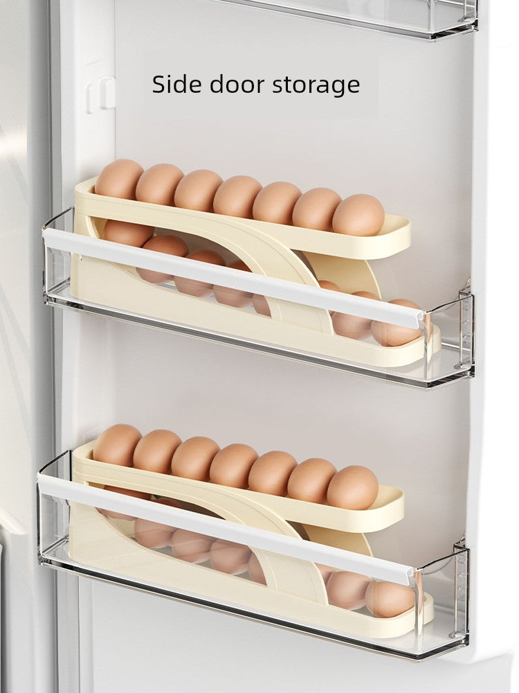 Egg Storage Box Refrigerator with Egg Holder Slide Rolling Support for Egg Cutter Special Preservation Finishing Box