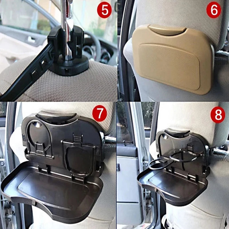 Car Cup Holder Auto Drink Food Cup Tray Car Accessories Foldable table for Car Back Seat Table Holder Stand Desk Table Tray 1Pc