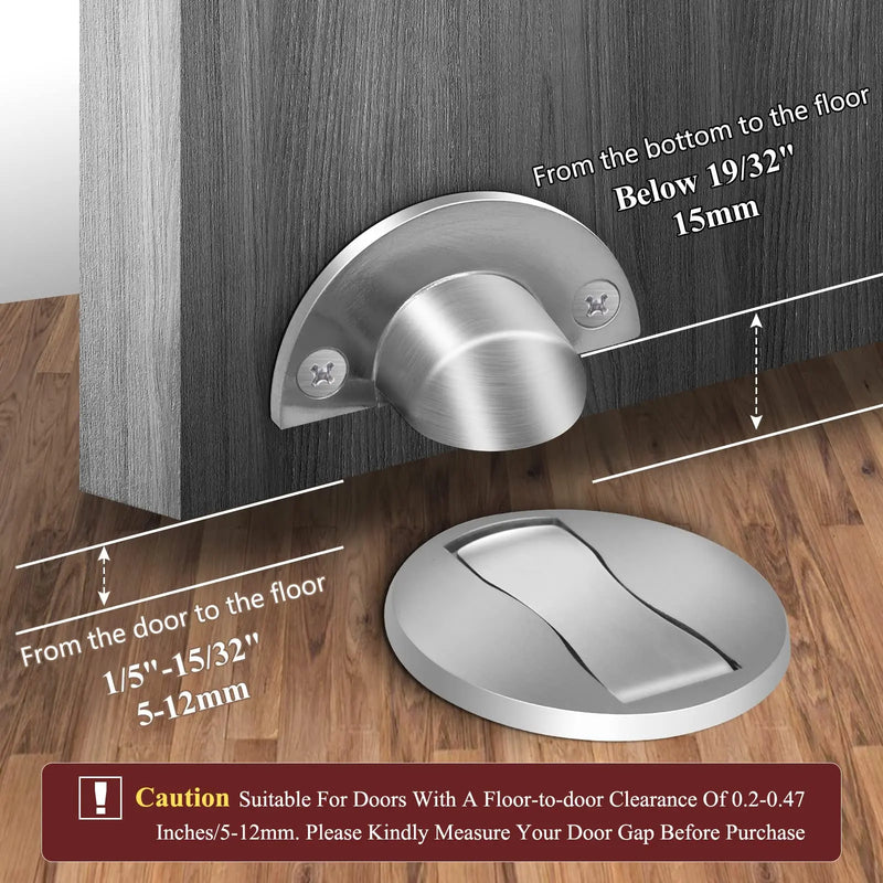 Punch Free Anti-collision Invisible Strong Magnetic Zinc alloy Door Stopper Door Holders Catch Floor Mounted Nail-free Door Stop