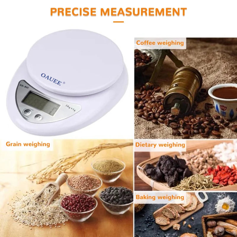 5kg/1g Portable Electronic Scale LED Electronic Scale Scale Food Balance Measurement Weight Kitchen LED Electronic Scale