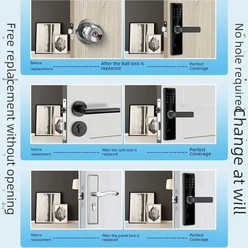 Factory Wholesale Fingerprint Password Lock Home Use Smart Door Lock Remote Electronic Sketching Project