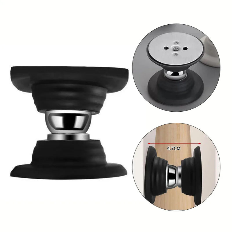 1pc Magnetic Door Stopper Holder Free-punch Door Stop Silicone 4.7cm Anti Collision Windproof Household Hardware Accessories