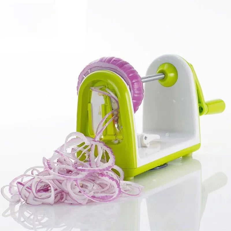 Spiral Vegetable Fruit Slicer Cutter with Stainless Steel Blades Potato Carrot Vegetable Spiral Slicer Grater Chopper