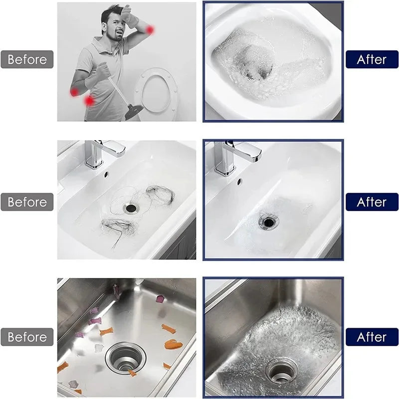 Toilet Plunger Pipe Sewer And Sewage Tools Bathroom Unclog Pipes Kitchen Drain Clog Pressure SinkManual Opener Pump