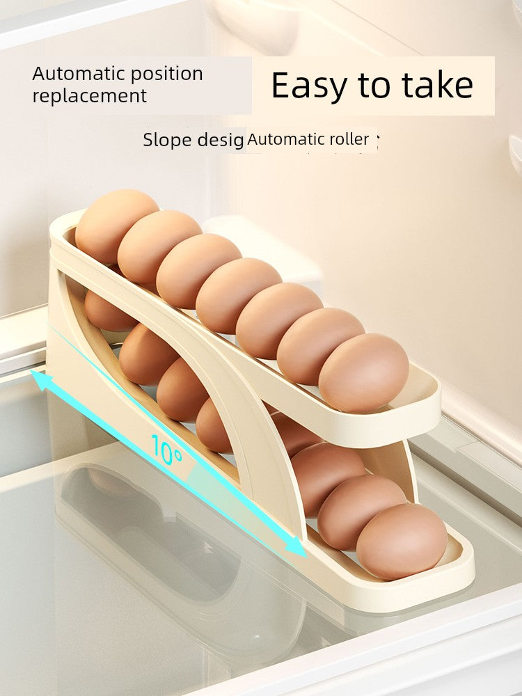 Egg Storage Box Refrigerator with Egg Holder Slide Rolling Support for Egg Cutter Special Preservation Finishing Box