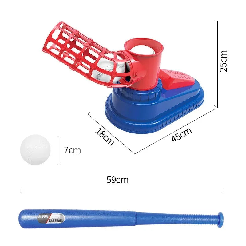 Automatic Baseball Ball Machine Set Toys For Children Baseball Pitching Launcher Sports Training Game Boy Girl Christmas Gift