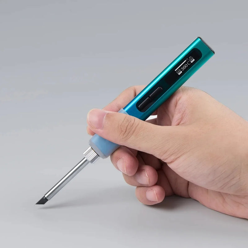 Intelligent soldering iron aluminum alloy body OLED display with adjustable temperature