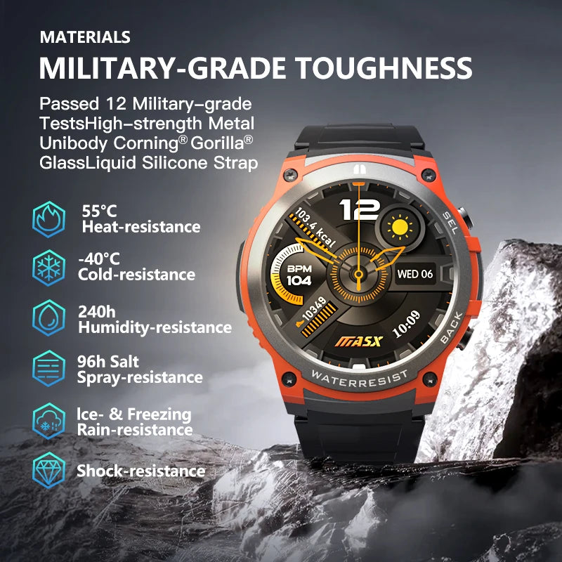 [2024 World Premiere]MASX Aurora one Smart Watch 1.43'' AMOLED Display Hi-Fi Phone Calls Military-grade Toughness for Men