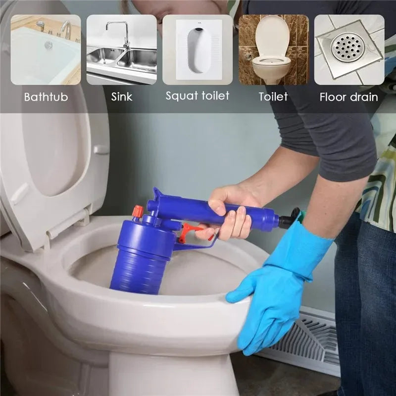 Toilet Plunger Pipe Sewer And Sewage Tools Bathroom Unclog Pipes Kitchen Drain Clog Pressure SinkManual Opener Pump