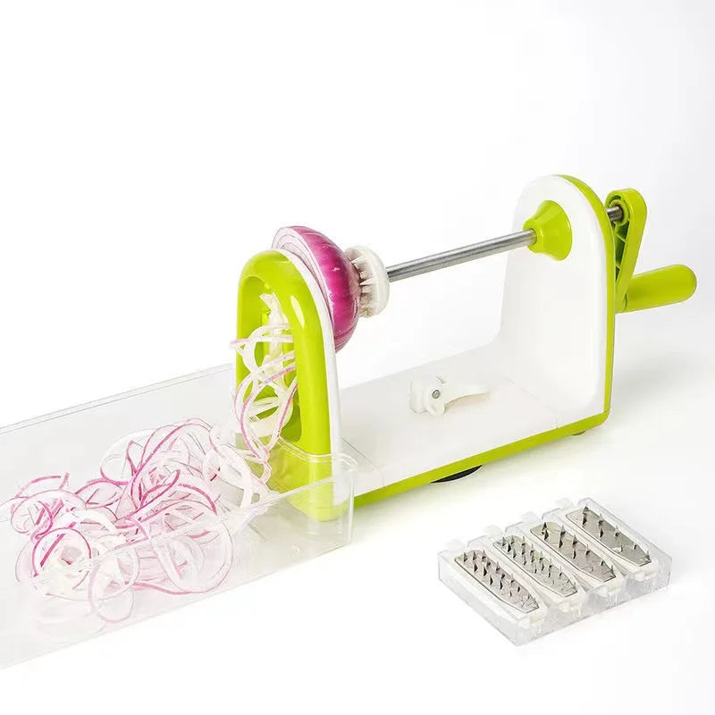 Spiral Vegetable Fruit Slicer Cutter with Stainless Steel Blades Potato Carrot Vegetable Spiral Slicer Grater Chopper