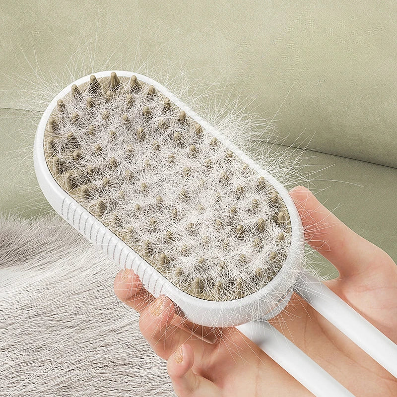 Portable Cat Steamy Brush Dog Massage Comb Electric Spray Cat Hair Brushes Retractable Handle Pet Hair Removal Grooming Brush