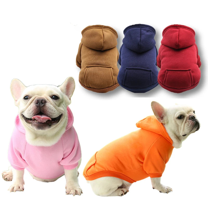 Dog Hoodie Winter Warm Cheap Dog Clothes for Small Medium Dogs French Bulldog Coat Puppy Cat Jacket Chihuahua Yorkie Pet Costume