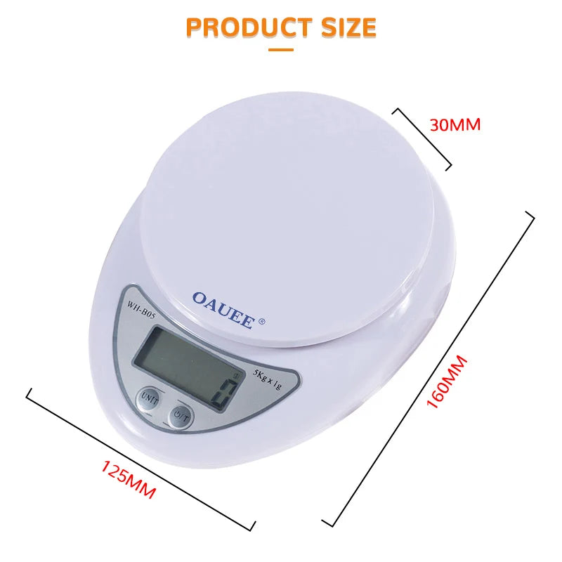 5kg/1g Portable Electronic Scale LED Electronic Scale Scale Food Balance Measurement Weight Kitchen LED Electronic Scale