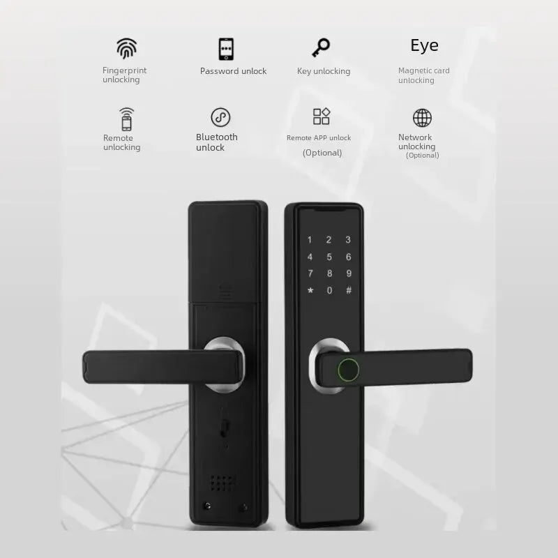 Factory Wholesale Fingerprint Password Lock Home Use Smart Door Lock Remote Electronic Sketching Project