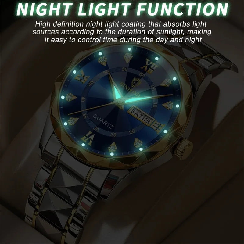 Fashion Business Watch Men Warterproof Sports Mens Watch Top Brand Luxury Clock Male Quartz Wristwatch Relogio Masculino 2023