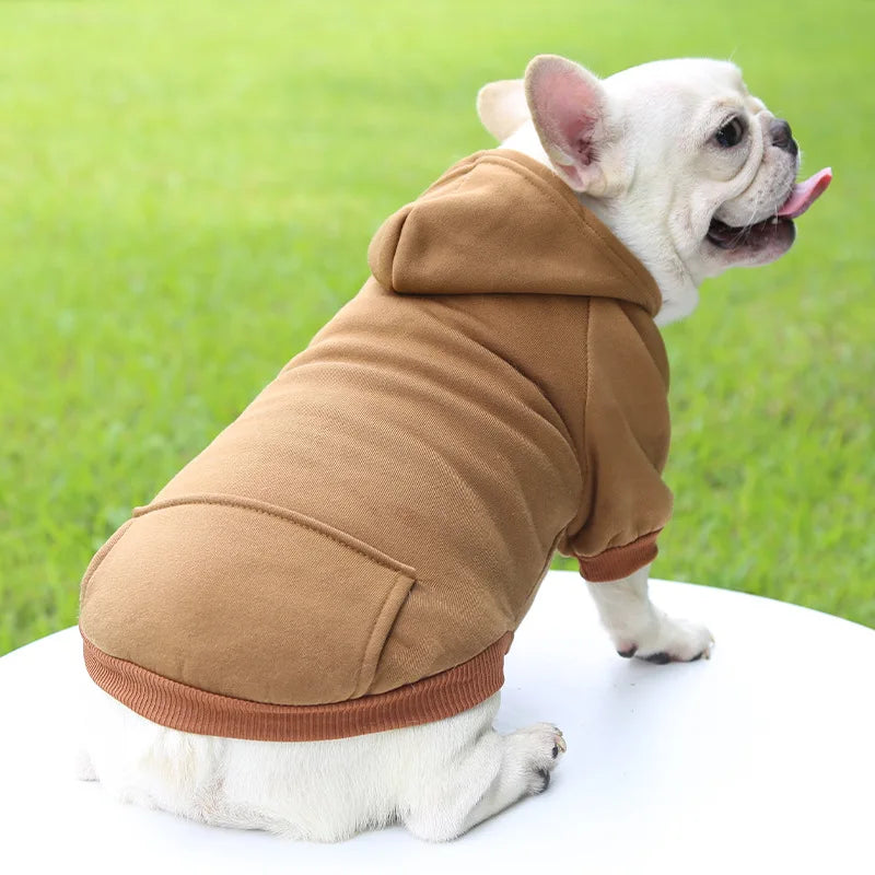 Dog Hoodie Winter Warm Cheap Dog Clothes for Small Medium Dogs French Bulldog Coat Puppy Cat Jacket Chihuahua Yorkie Pet Costume