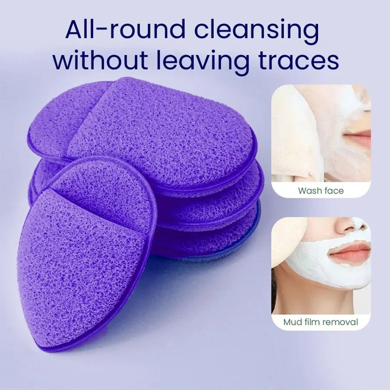 15 Purple Makeup Puff Sponge Water Drop Face Cleansing Puff Set for Home Or Outdoor Use