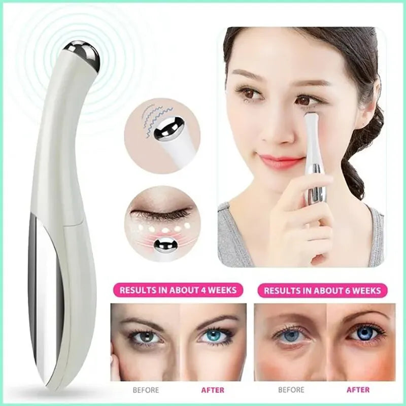 Portable Eye Massager Electric Vibration Wrinkle Anti-Ageing Eye Massage Dark Circle Removal Beauty Face Eye Care Pen